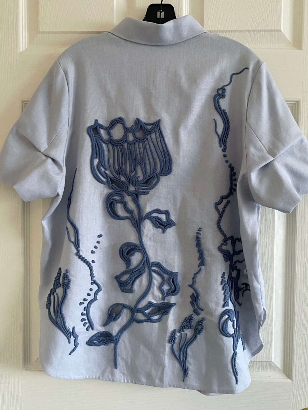 Dorothee Schumacher Intricately Embroidered 100% Linen Beauty Button Down Shirt - Picture 12 of 15